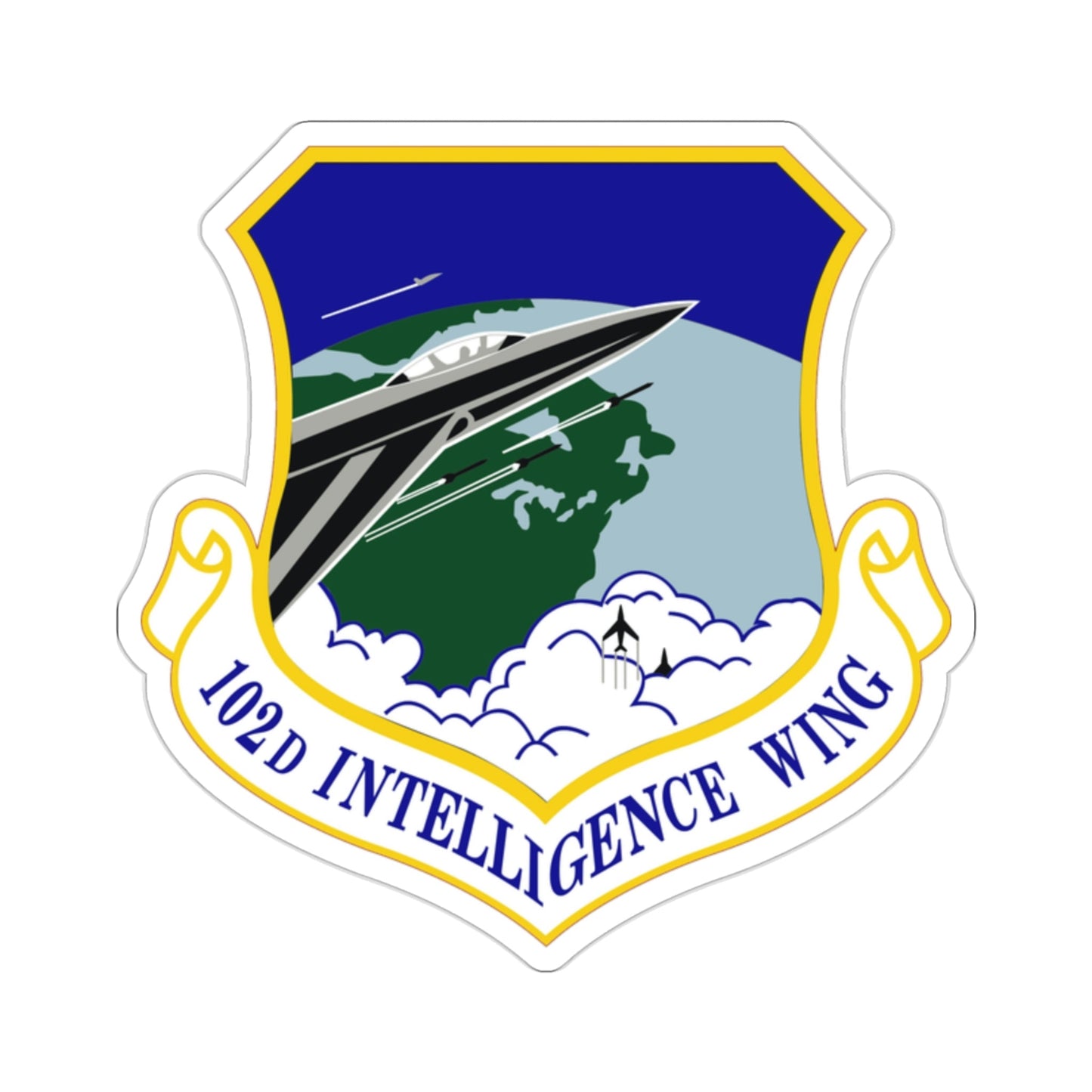102d Intelligence Wing (U.S. Air Force) STICKER Vinyl Die-Cut Decal-2 Inch-The Sticker Space