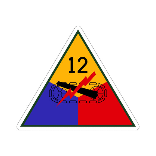 12th Armored Division (U.S. Army) STICKER Vinyl Die-Cut Decal-6 Inch-The Sticker Space