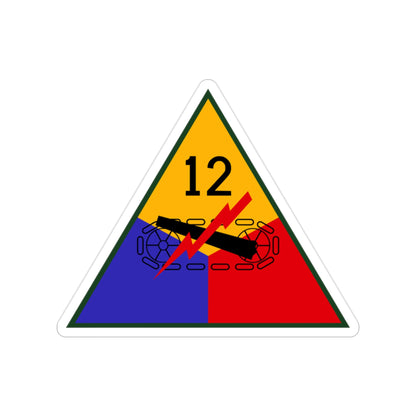 12th Armored Division (U.S. Army) Transparent STICKER Die-Cut Vinyl Decal-2 Inch-The Sticker Space