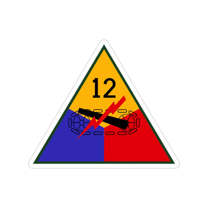 12th Armored Division (U.S. Army) Transparent STICKER Die-Cut Vinyl Decal-5 Inch-The Sticker Space