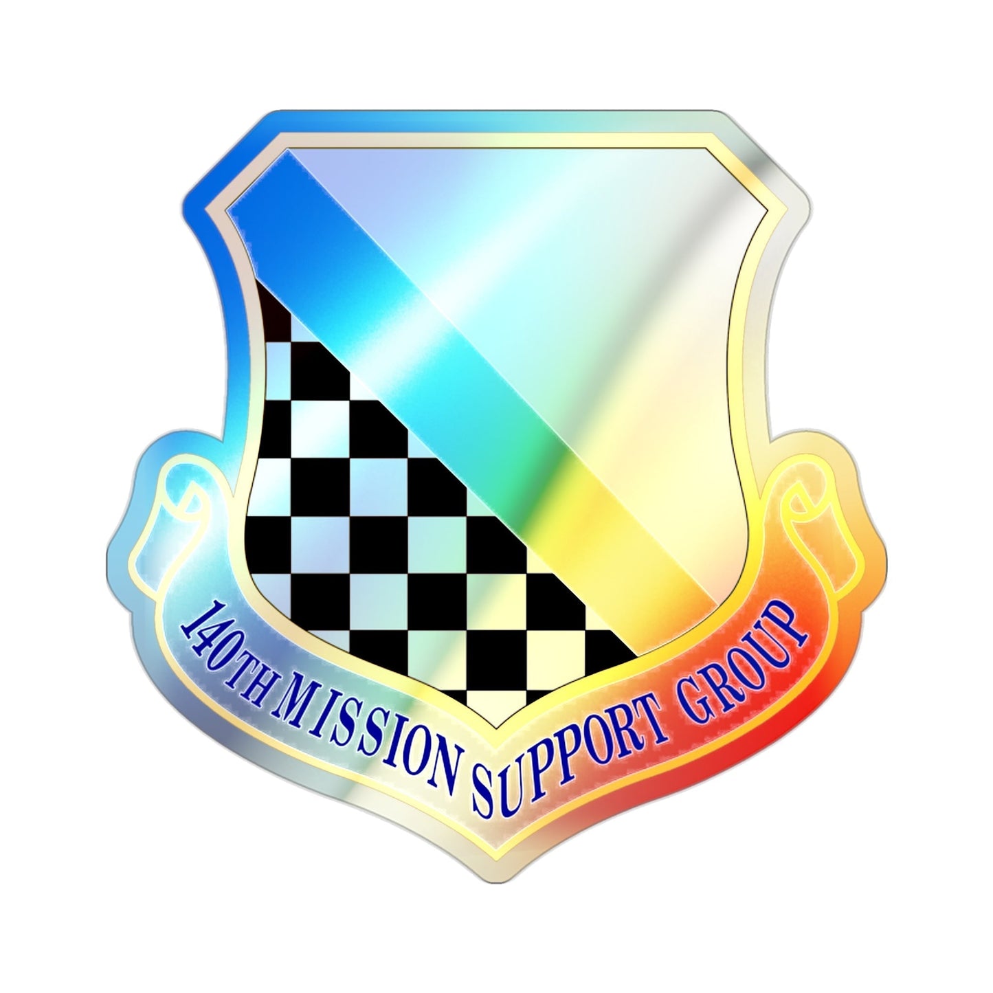 140th Mission Support Group (U.S. Air Force) Holographic STICKER Die-Cut Vinyl Decal-2 Inch-The Sticker Space