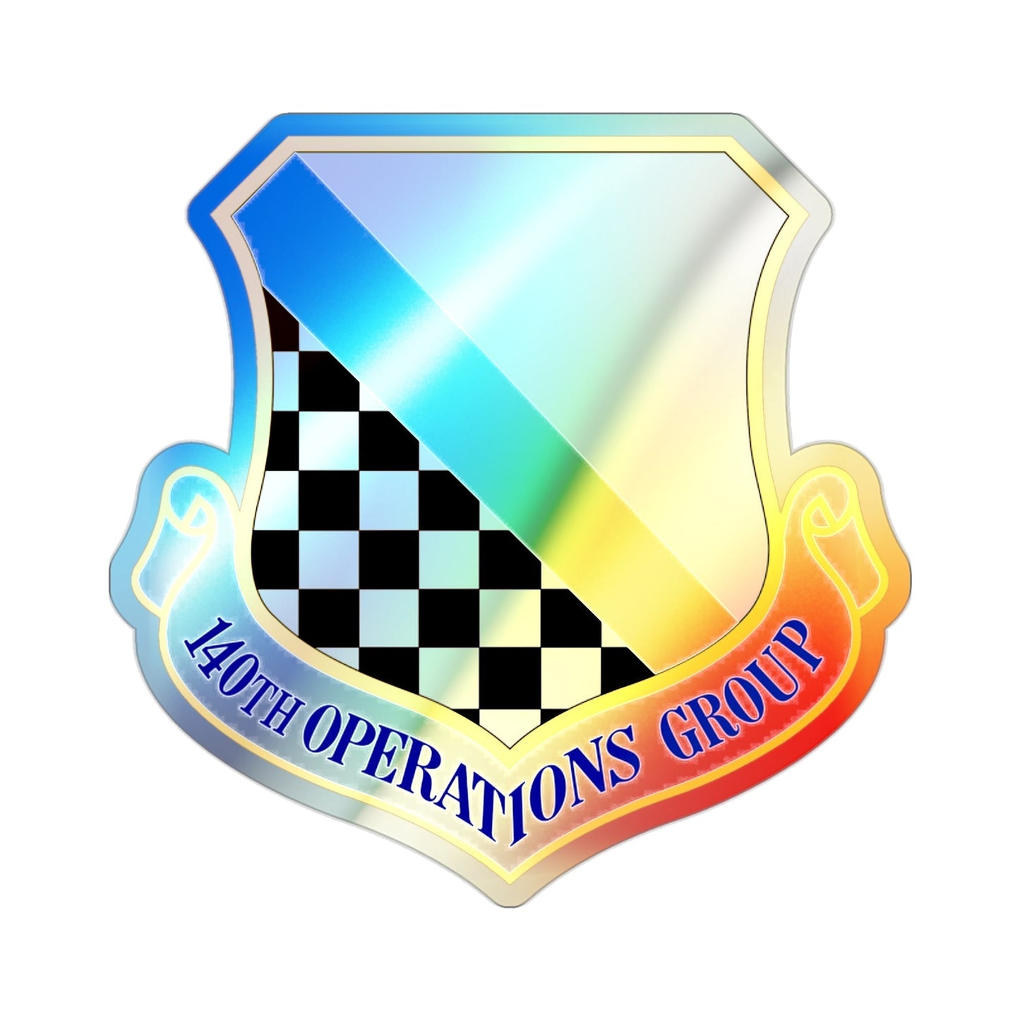 140th Operations Group (U.S. Air Force) Holographic STICKER Die-Cut Vinyl Decal-2 Inch-The Sticker Space