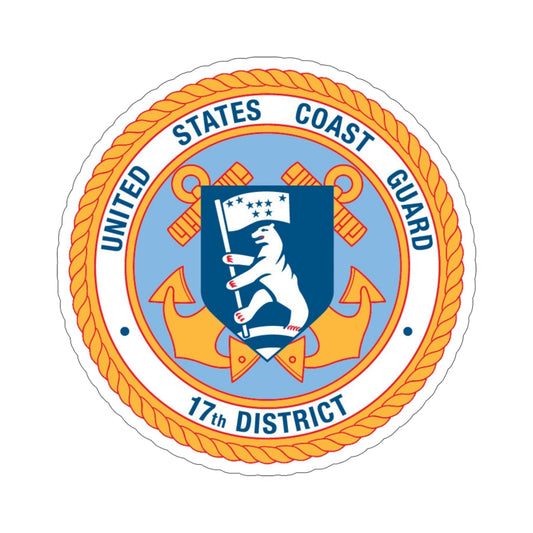 17th CG District (U.S. Coast Guard) STICKER Vinyl Die-Cut Decal-6 Inch-The Sticker Space
