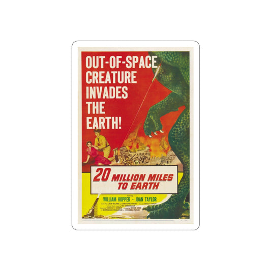 20 MILLION MILES TO EARTH 1957 Movie Poster STICKER Vinyl Die-Cut Decal-2 Inch-The Sticker Space