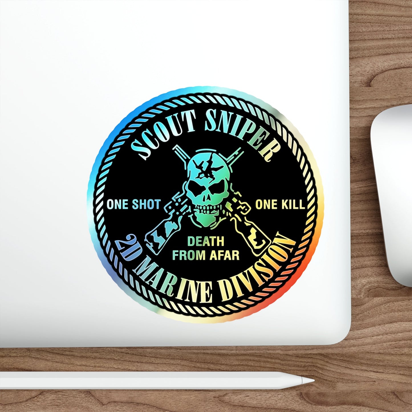 2nd Marine Division Scout Sniper (USMC) Holographic STICKER Die-Cut Vinyl Decal-The Sticker Space