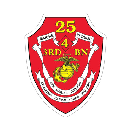 3rd BN 25th Marines 4th Marine Div (USMC) STICKER Vinyl Die-Cut Decal-5 Inch-The Sticker Space