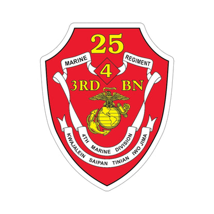 3rd BN 25th Marines 4th Marine Div (USMC) STICKER Vinyl Die-Cut Decal-6 Inch-The Sticker Space