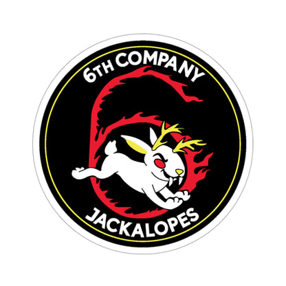 6TH COMPANY JACKALOPES (U.S. Navy) STICKER Vinyl Die-Cut Decal-3 Inch-The Sticker Space