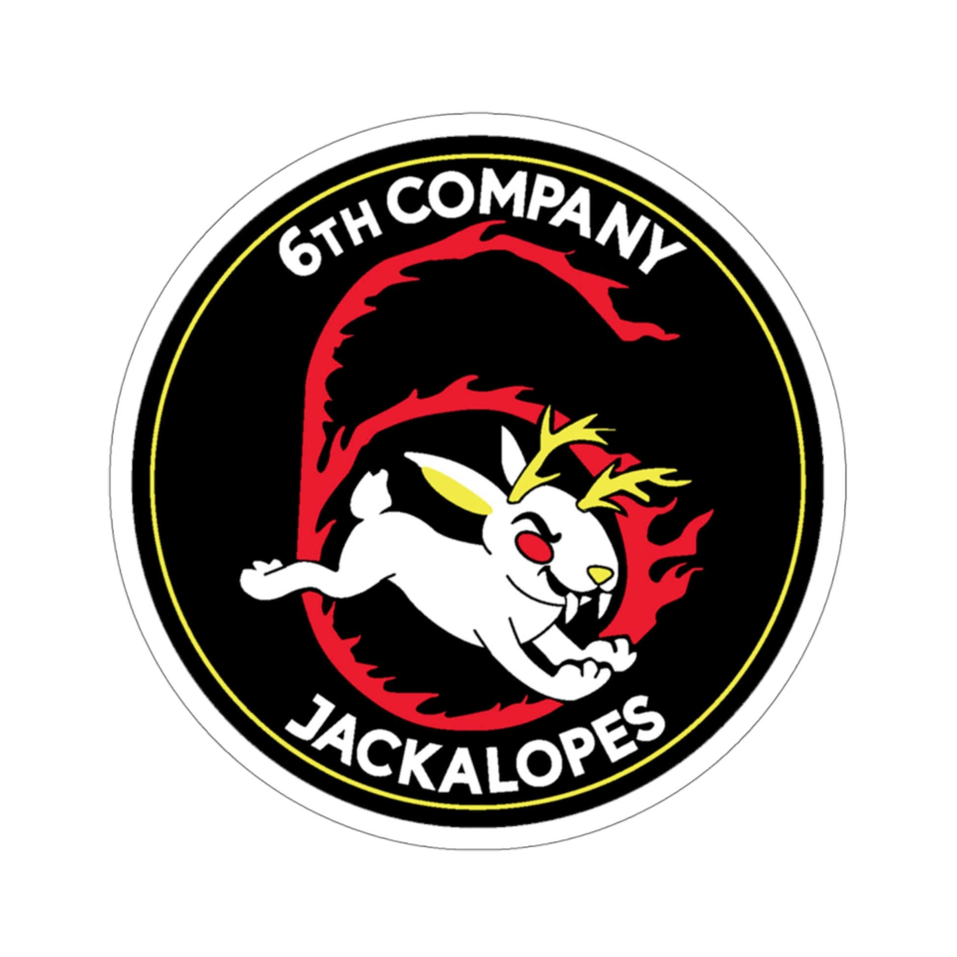 6TH COMPANY JACKALOPES (U.S. Navy) STICKER Vinyl Die-Cut Decal-4 Inch-The Sticker Space