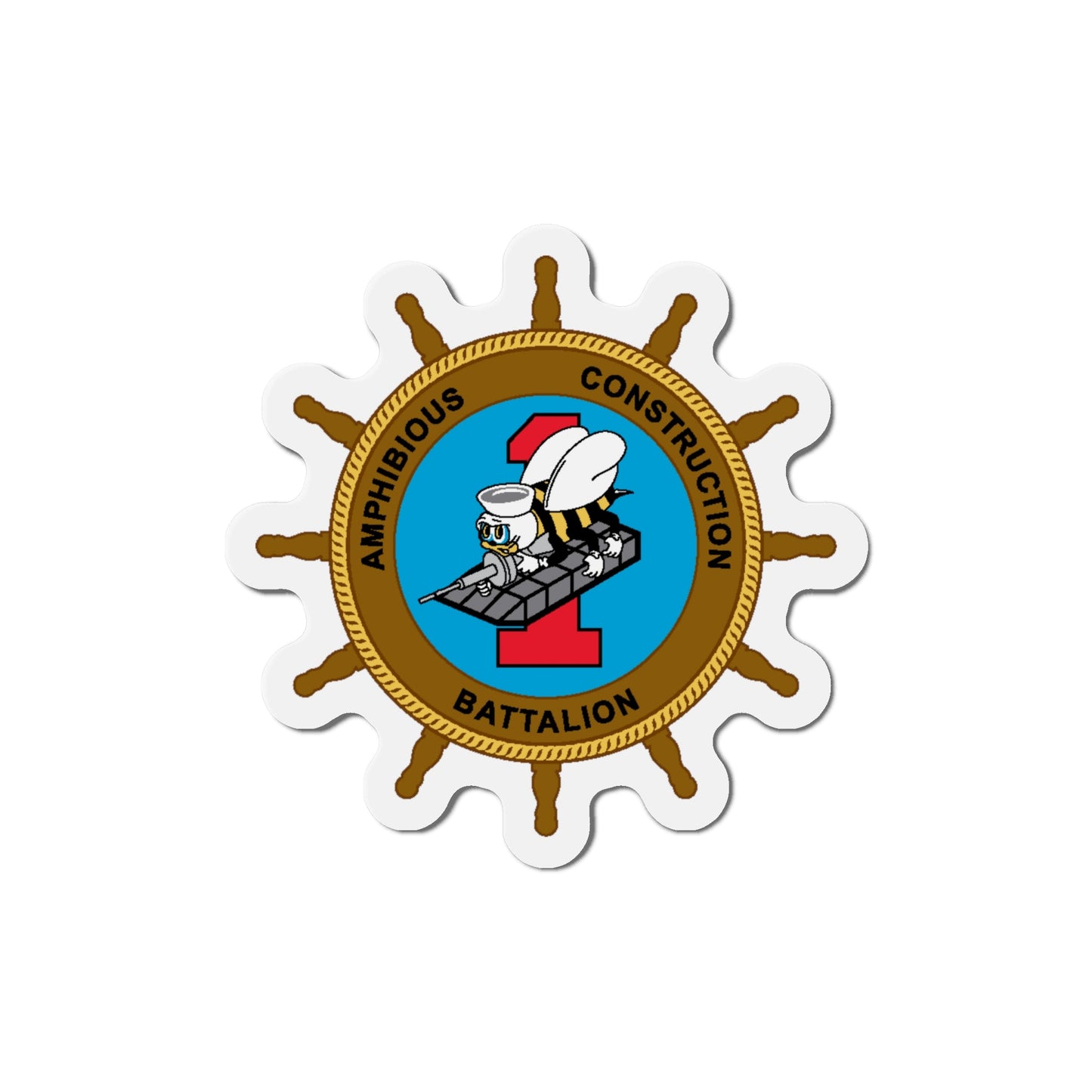 ACB 1 Seabee (U.S. Navy) Die-Cut Magnet-The Sticker Space