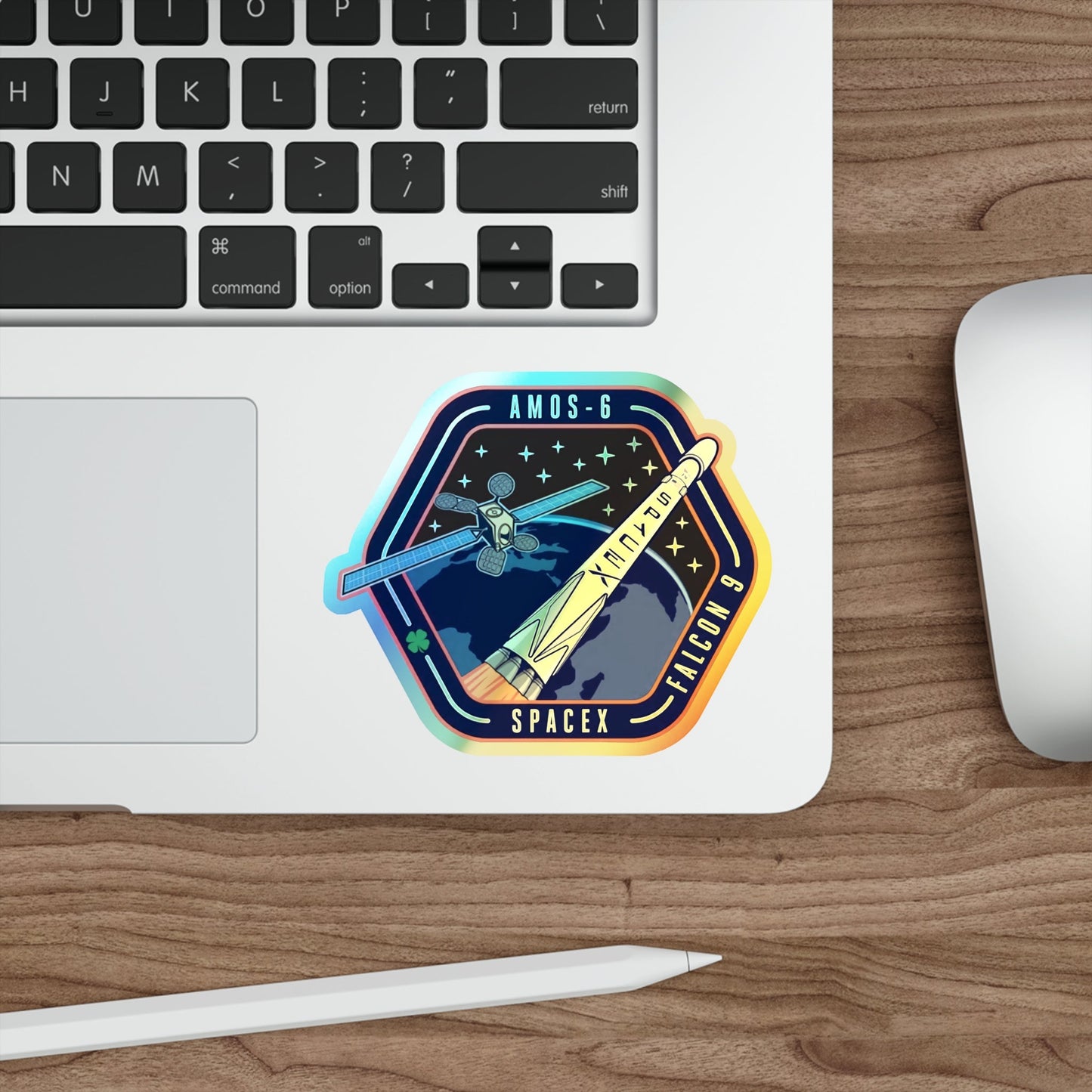 Amos-6 (SpaceX) Holographic STICKER Die-Cut Vinyl Decal-The Sticker Space