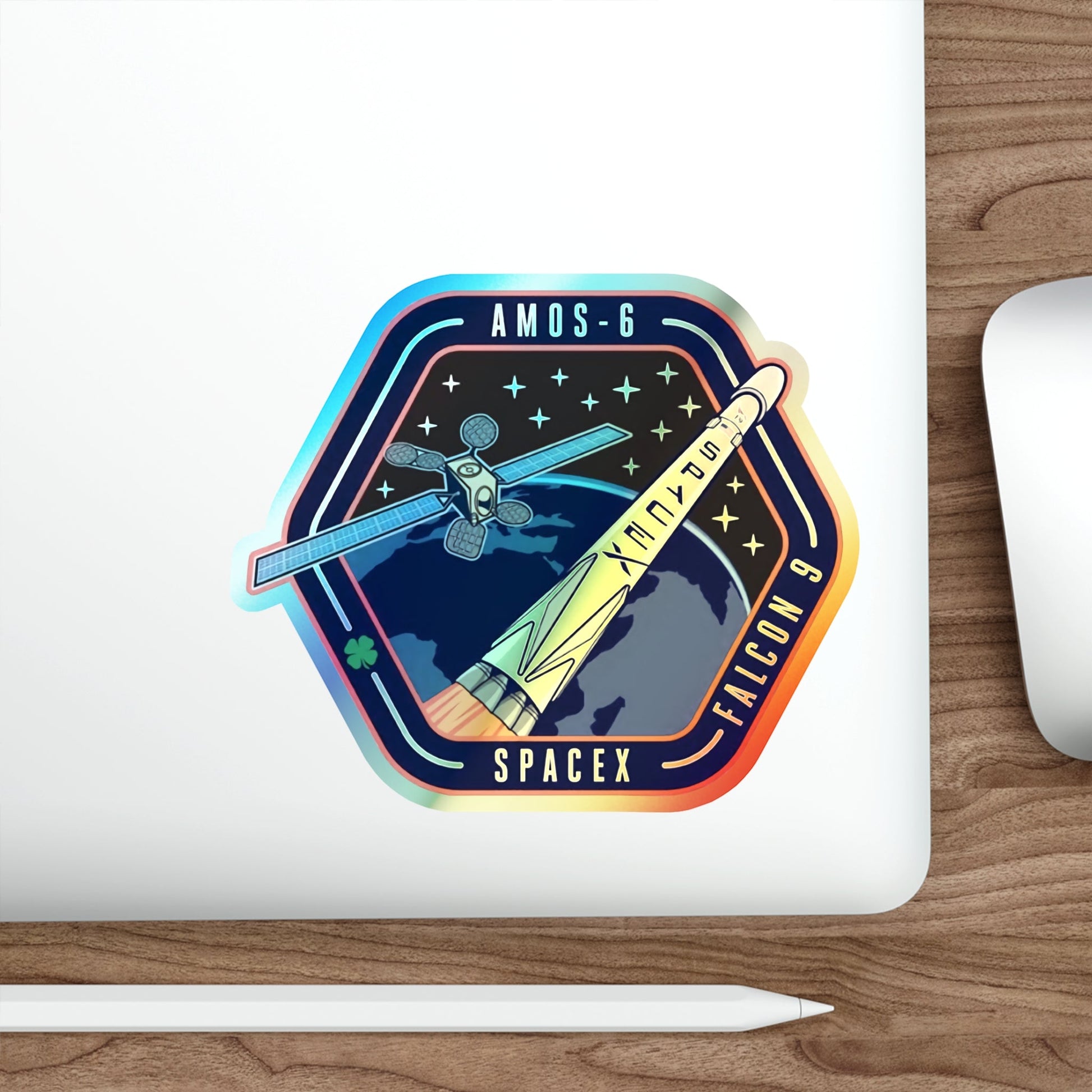 Amos-6 (SpaceX) Holographic STICKER Die-Cut Vinyl Decal-The Sticker Space