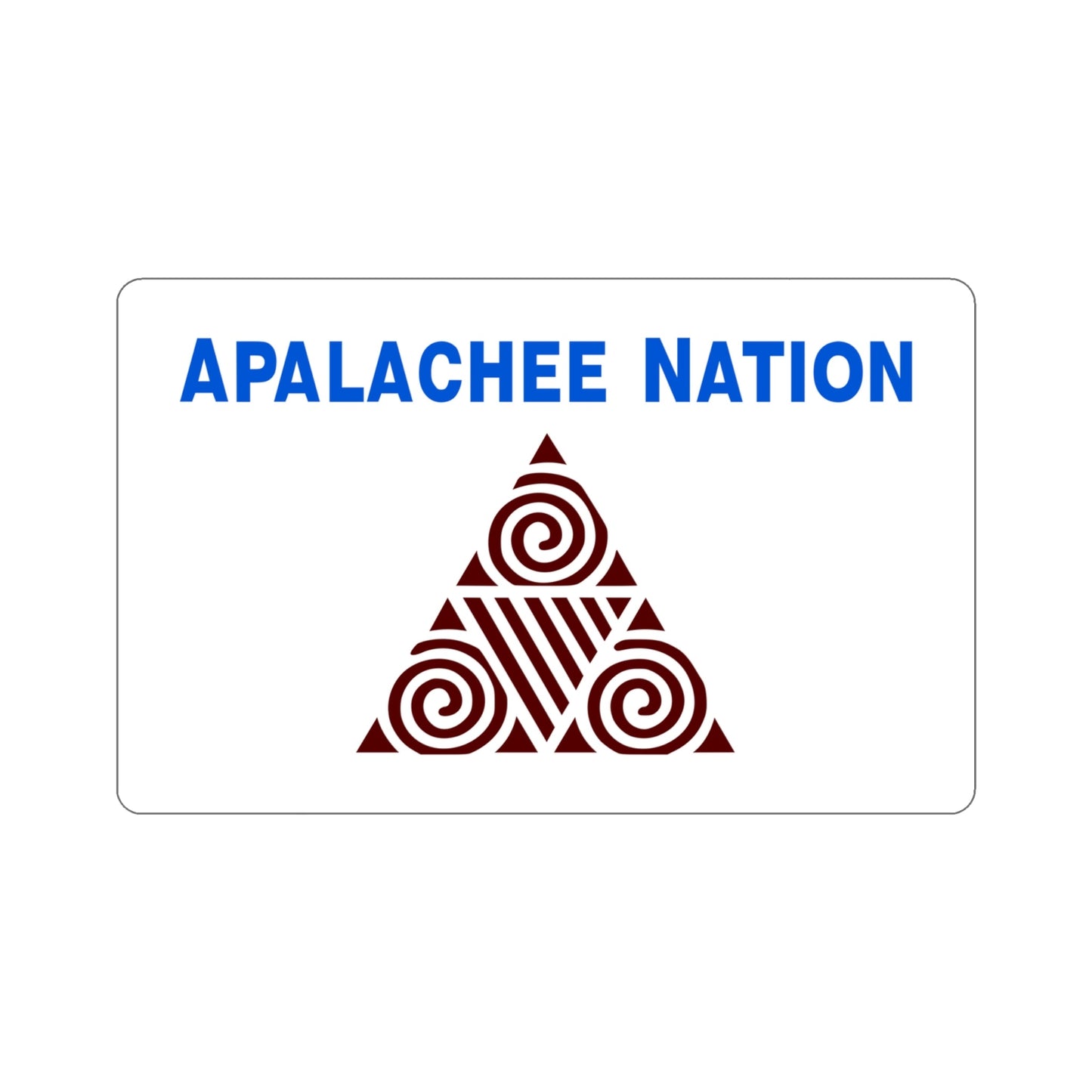 Apalachee Nation Flag STICKER Vinyl Die-Cut Decal-4 Inch-The Sticker Space