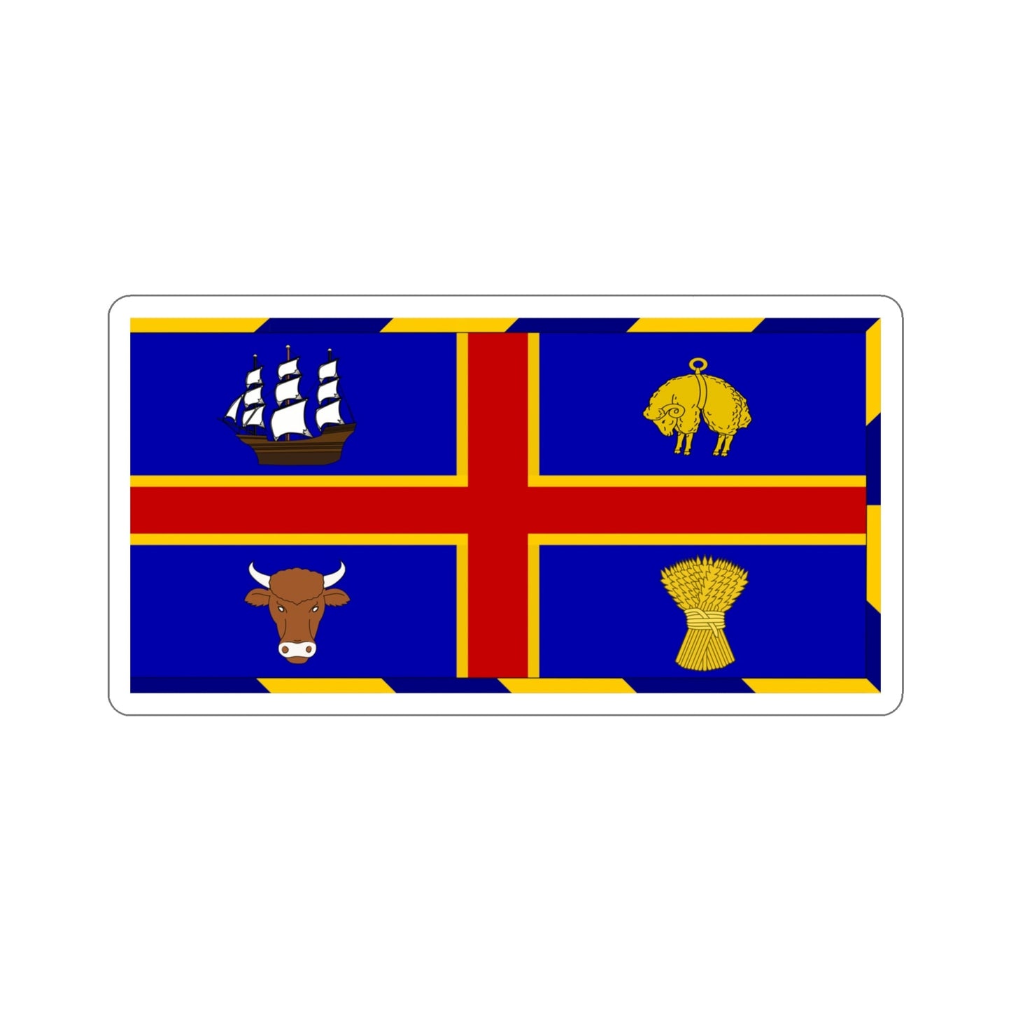 Armorial Flag of the City of Adelaide Australia STICKER Vinyl Die-Cut Decal-4 Inch-The Sticker Space
