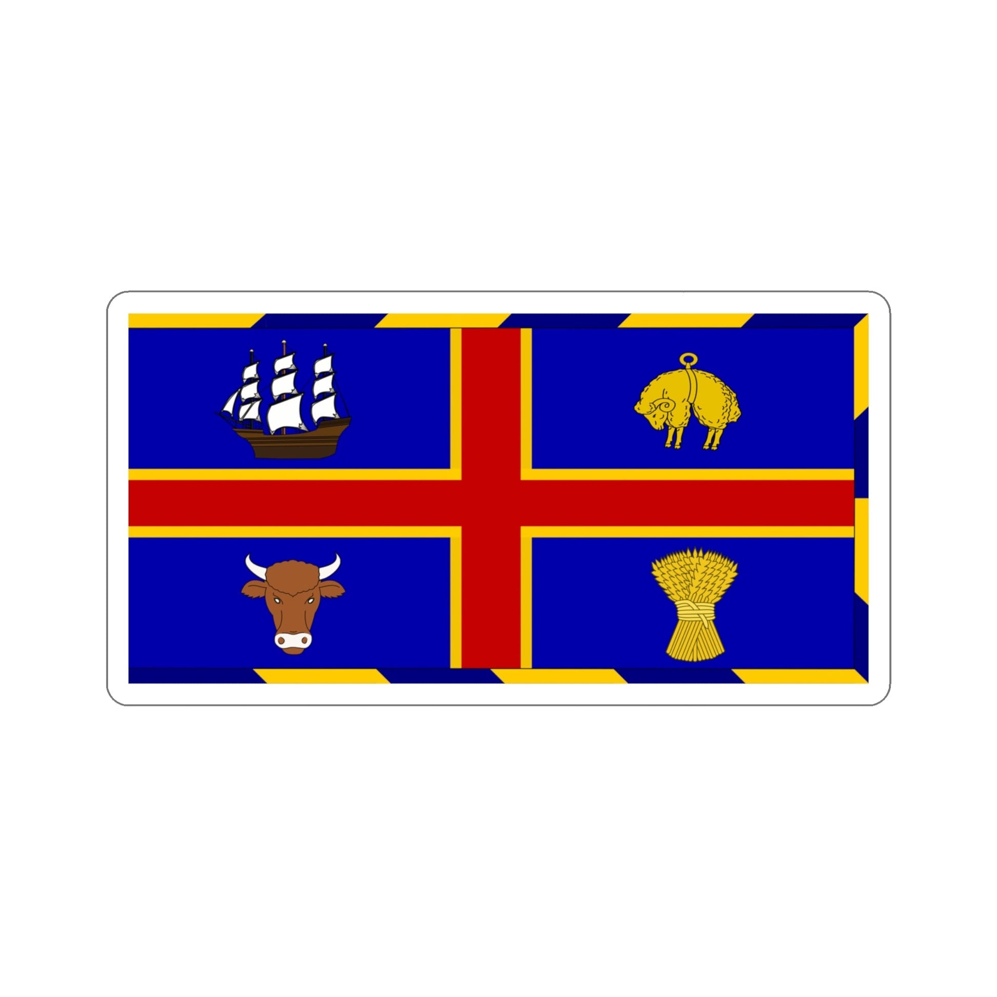 Armorial Flag of the City of Adelaide Australia STICKER Vinyl Die-Cut Decal-4 Inch-The Sticker Space