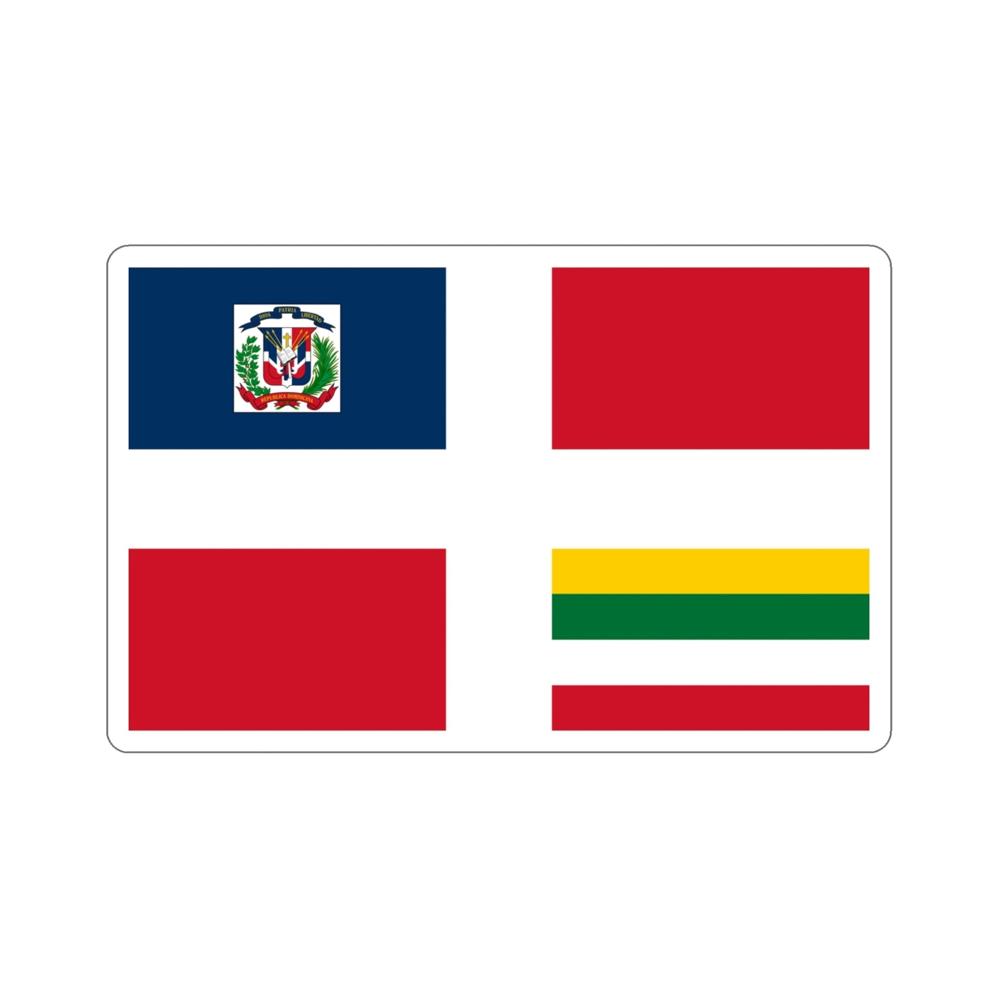 Army Flag of the Dominican Republic STICKER Vinyl Die-Cut Decal-4 Inch-The Sticker Space