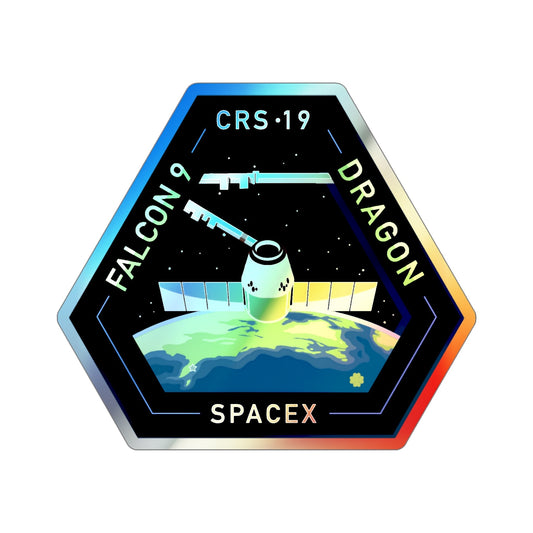 CRS-19 v2 (SpaceX) Holographic STICKER Die-Cut Vinyl Decal-6 Inch-The Sticker Space