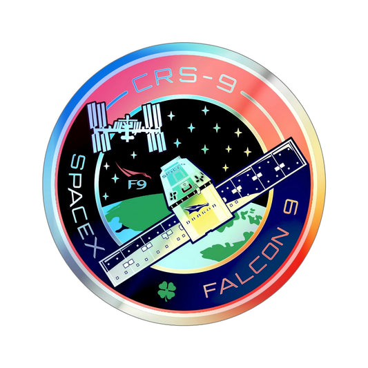 CRS-9 (SpaceX) Holographic STICKER Die-Cut Vinyl Decal-6 Inch-The Sticker Space