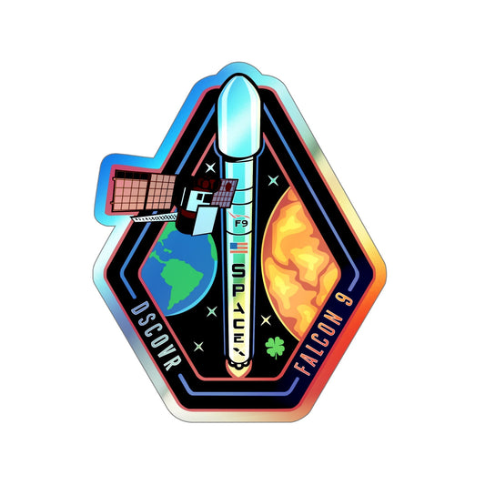 Deep Space Climate Observatory Falcon 9 CASSIOPE (SpaceX) Holographic STICKER Die-Cut Vinyl Decal-6 Inch-The Sticker Space