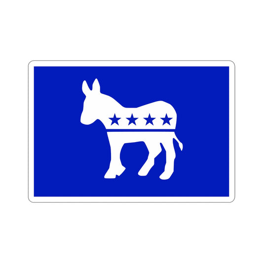 Democratic Party Flag v2 STICKER Vinyl Die-Cut Decal-6 Inch-The Sticker Space