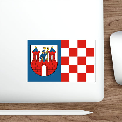 Flag of Kalisz Poland STICKER Vinyl Die-Cut Decal-The Sticker Space