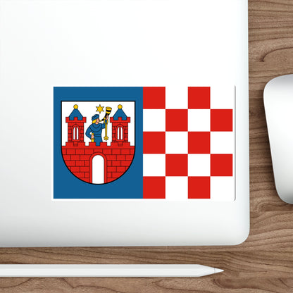 Flag of Kalisz Poland STICKER Vinyl Die-Cut Decal-The Sticker Space