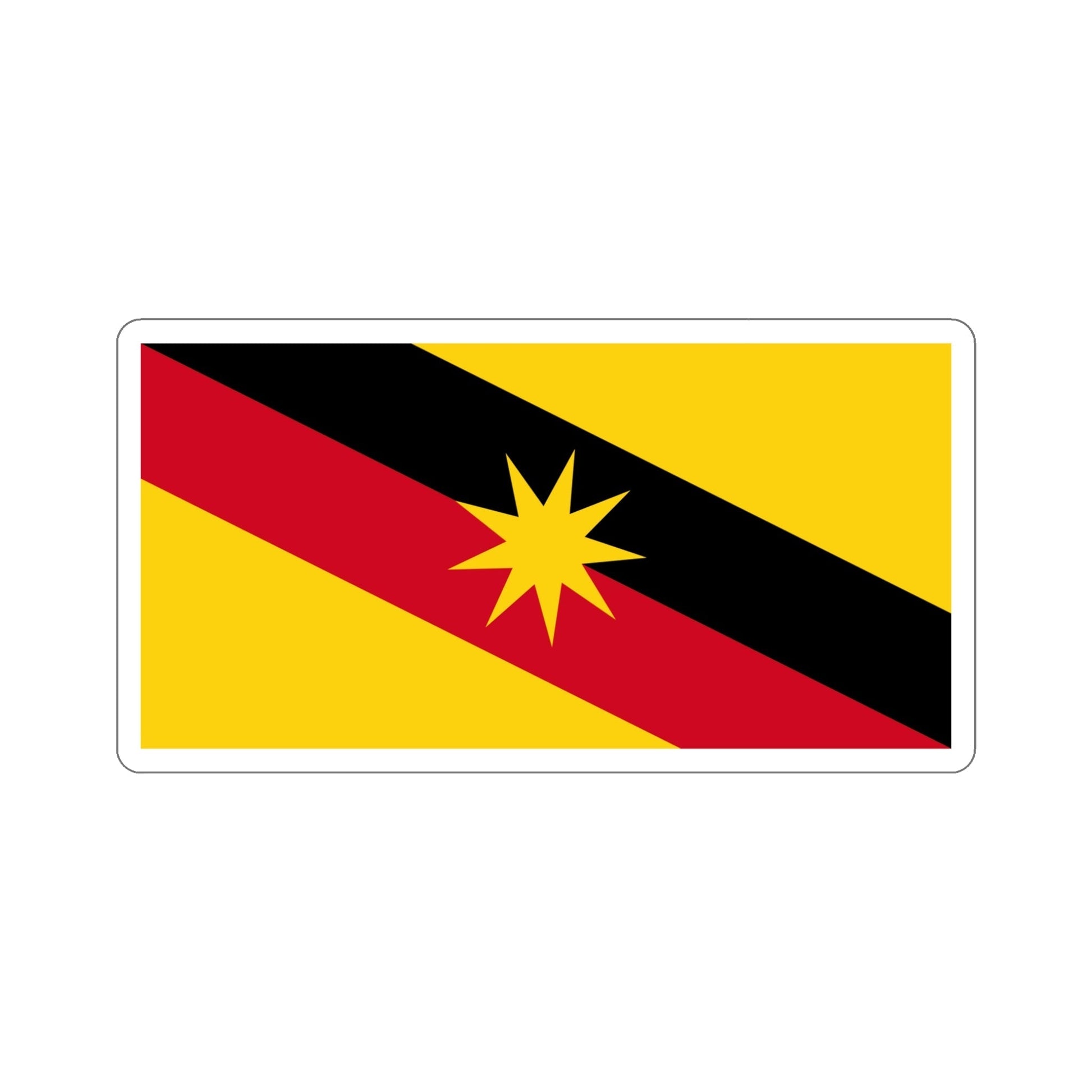 Flag of Sarawak Malaysia STICKER Vinyl Die-Cut Decal-5 Inch-The Sticker Space