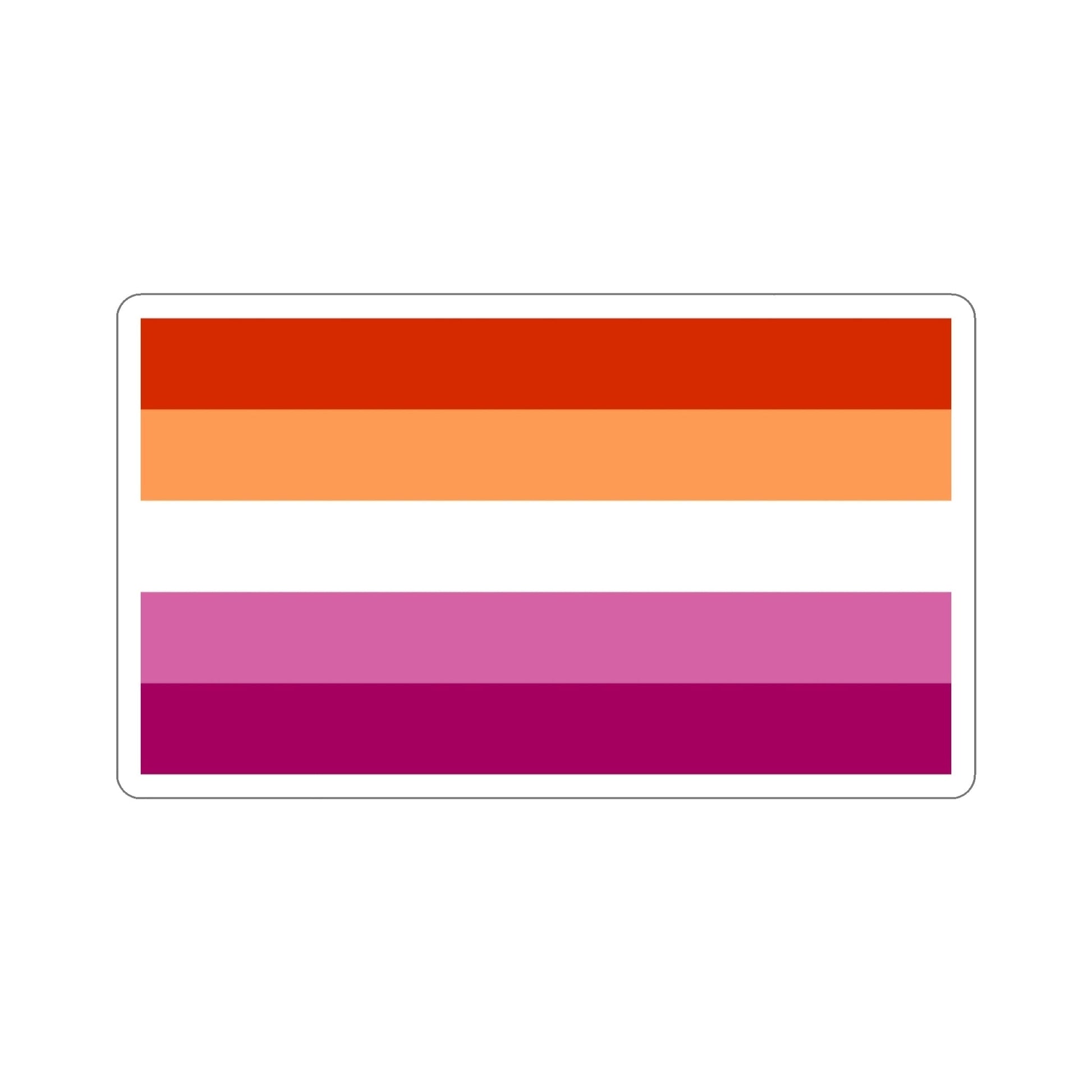 Lesbian Pride Flag v3 STICKER Vinyl Die-Cut Decal-4 Inch-The Sticker Space
