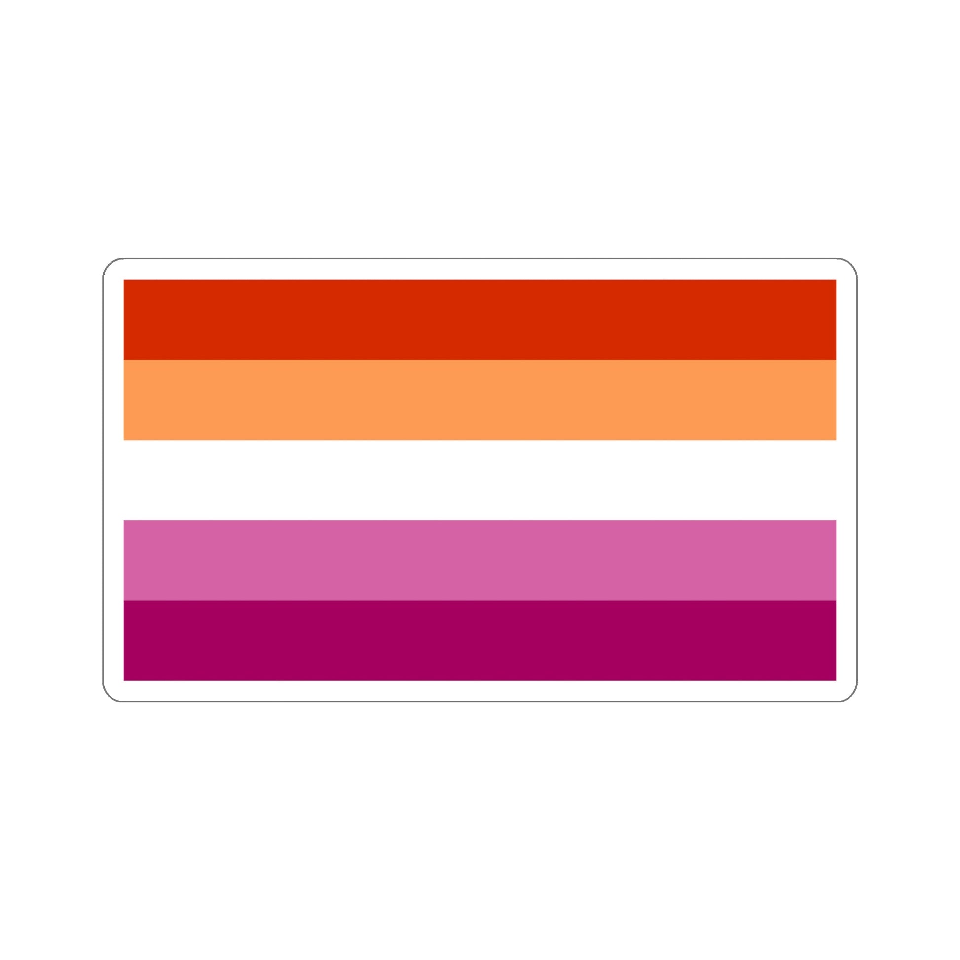 Lesbian Pride Flag v3 STICKER Vinyl Die-Cut Decal-6 Inch-The Sticker Space