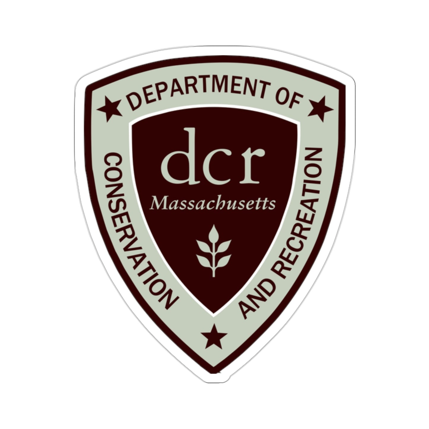 Massachusetts Department of Conservation and Recreation STICKER Vinyl Die-Cut Decal-2 Inch-The Sticker Space