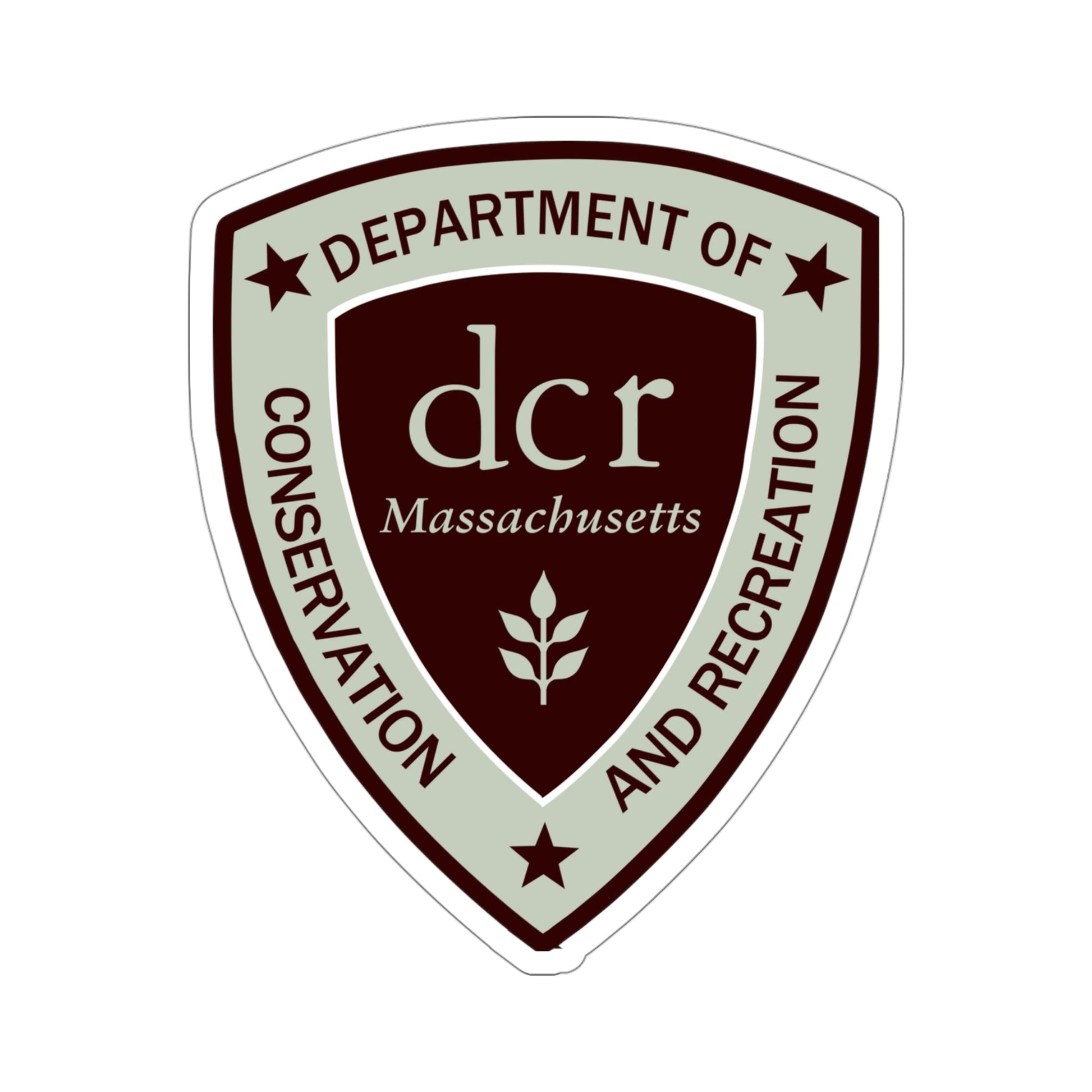 Massachusetts Department of Conservation and Recreation STICKER Vinyl Die-Cut Decal-4 Inch-The Sticker Space