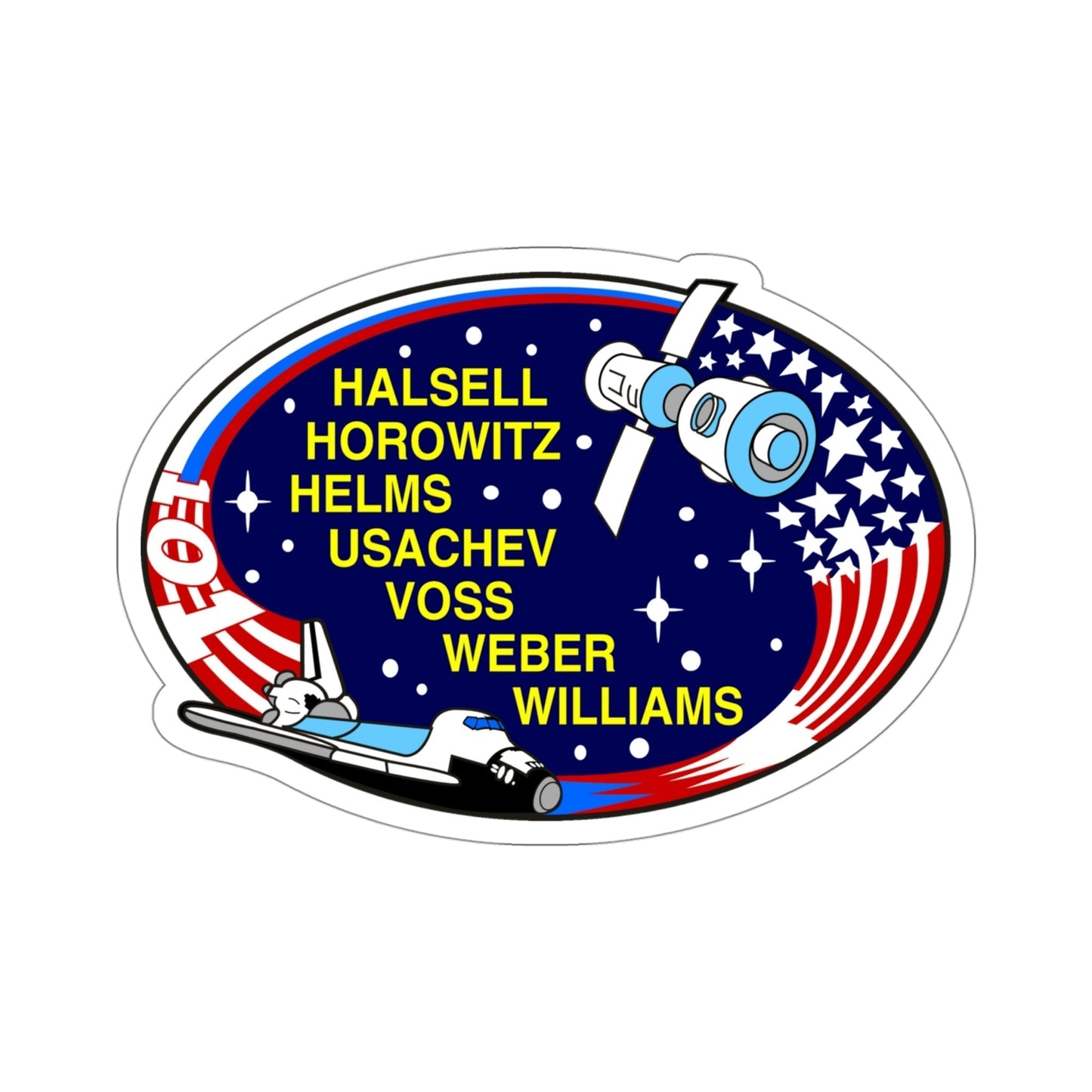 STS 101 Patch NASA STICKER Vinyl Die-Cut Decal-4 Inch-The Sticker Space