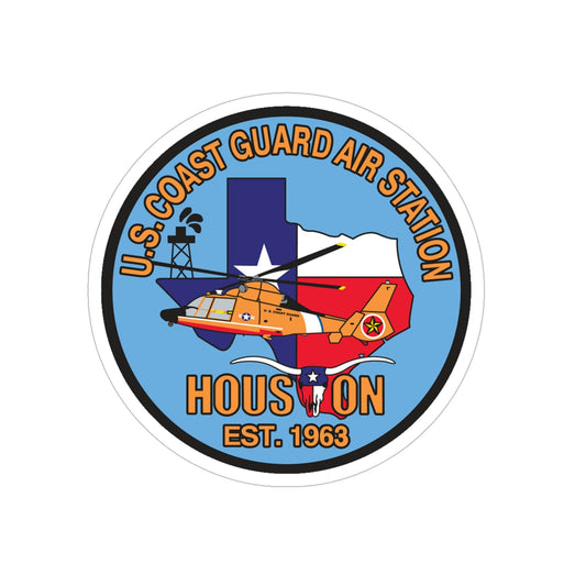 USCG Air Station Houston 2 (U.S. Coast Guard) Transparent STICKER Die-Cut Vinyl Decal-6 Inch-The Sticker Space