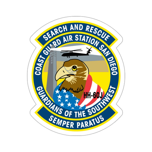 USCG Air Station San Diego Search and Resue (U.S. Coast Guard) STICKER Vinyl Die-Cut Decal-6 Inch-The Sticker Space