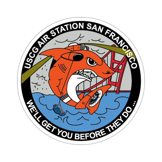 USCG Air Station San Francisco 2 (U.S. Coast Guard) STICKER Vinyl Die-Cut Decal-6 Inch-The Sticker Space