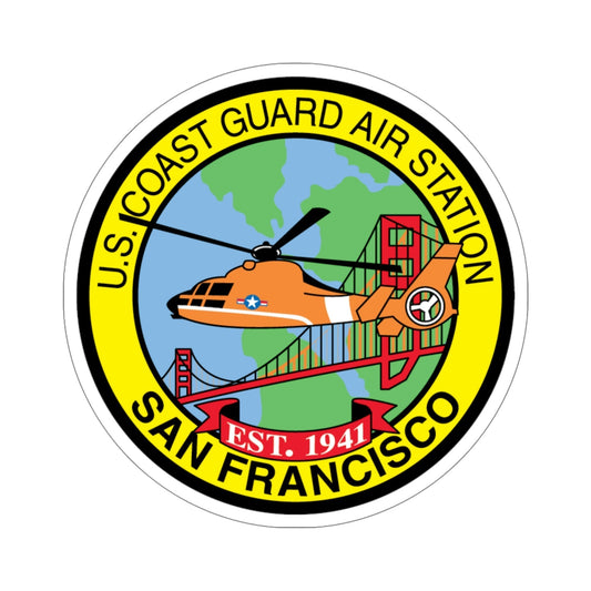 USCG Air Station San Francisco (U.S. Coast Guard) STICKER Vinyl Die-Cut Decal-6 Inch-The Sticker Space