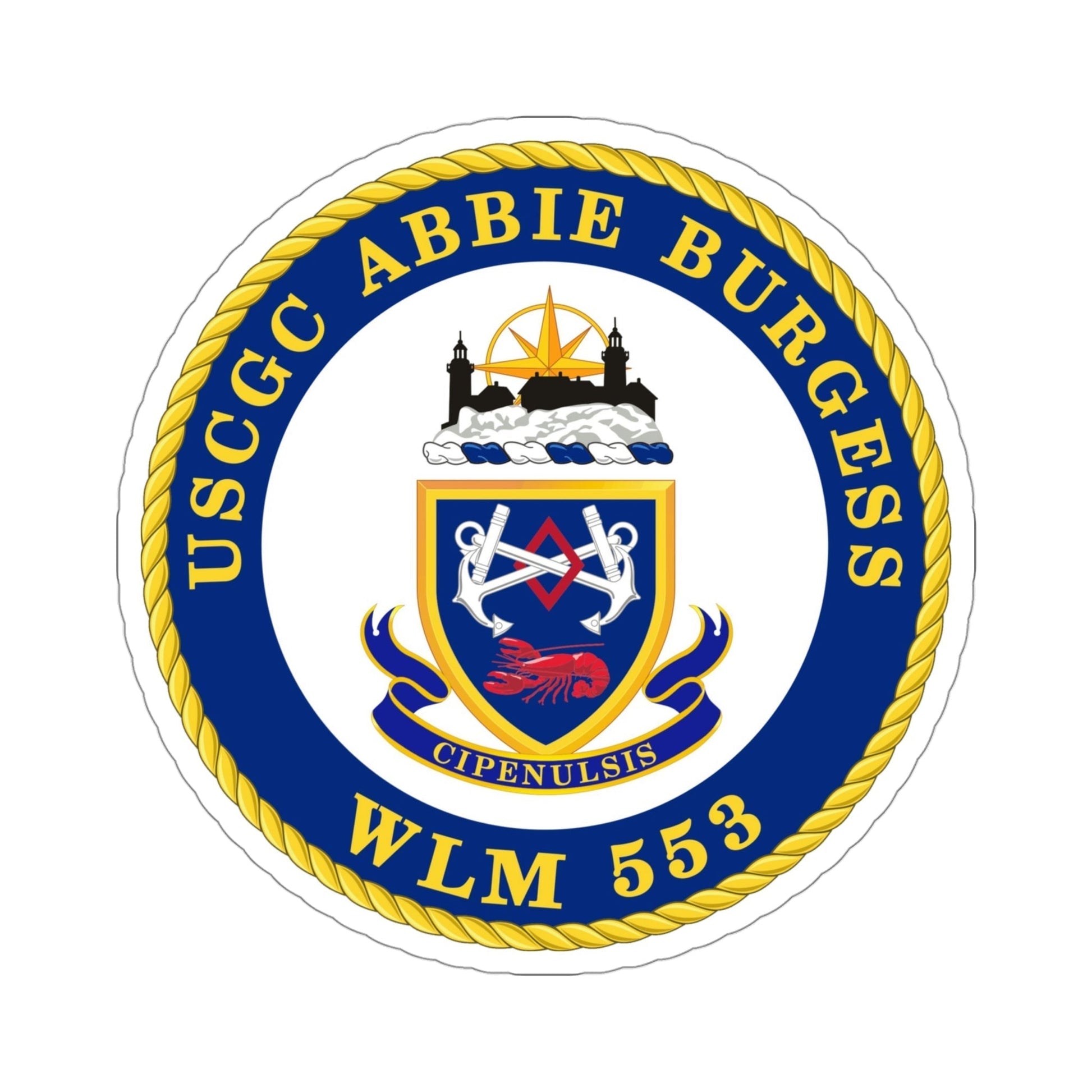 USCGC Abbie Burgess WLM 553 (U.S. Coast Guard) STICKER Vinyl Die-Cut Decal-4 Inch-The Sticker Space
