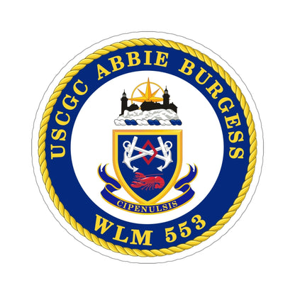 USCGC Abbie Burgess WLM 553 (U.S. Coast Guard) STICKER Vinyl Die-Cut Decal-5 Inch-The Sticker Space