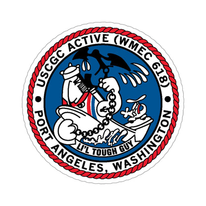 USCGC Active WMEC 618 Port Angeles WA (U.S. Coast Guard) STICKER Vinyl Die-Cut Decal-5 Inch-The Sticker Space