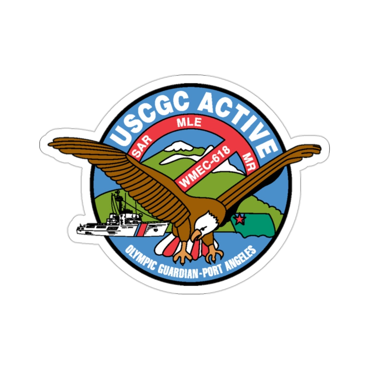 USCGC Active WMEC 618 (U.S. Coast Guard) STICKER Vinyl Die-Cut Decal-2 Inch-The Sticker Space