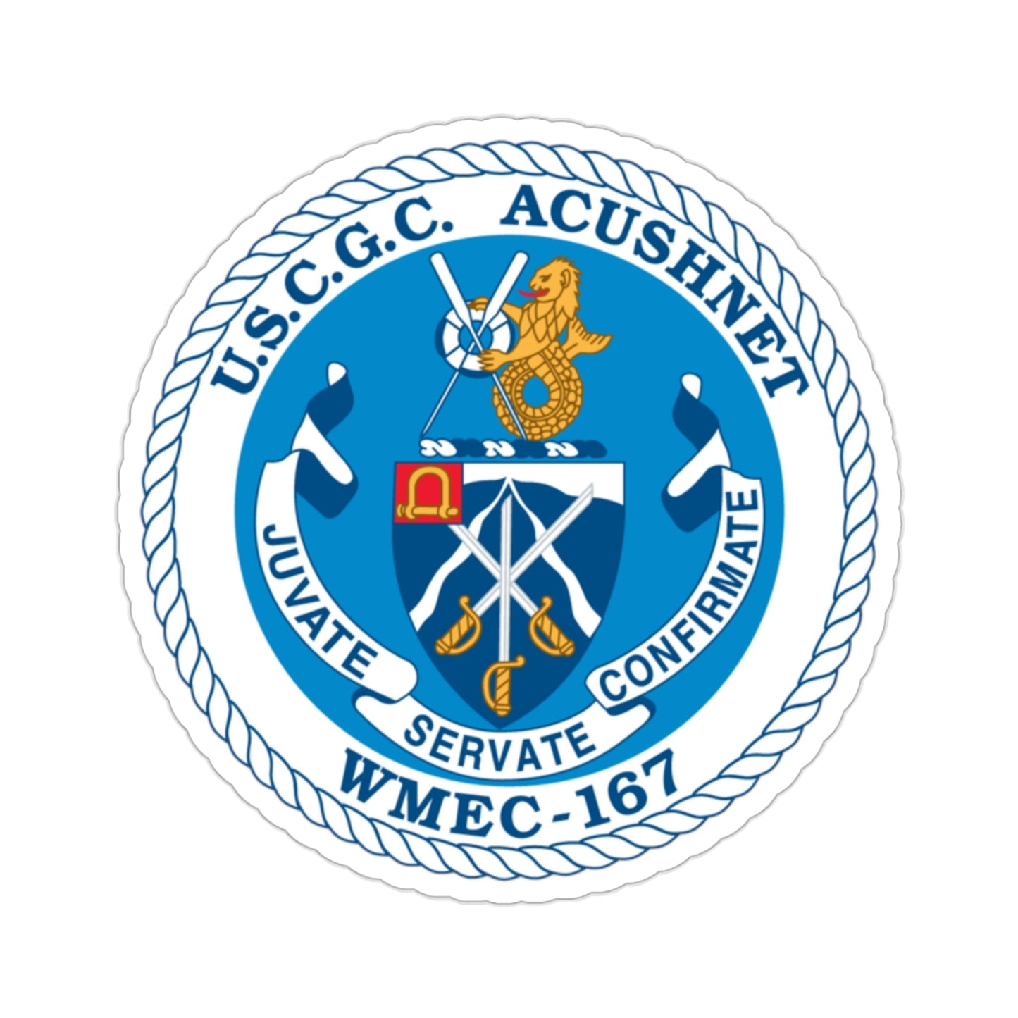 USCGC Acushnet WMEC 167 (U.S. Coast Guard) STICKER Vinyl Die-Cut Decal-2 Inch-The Sticker Space