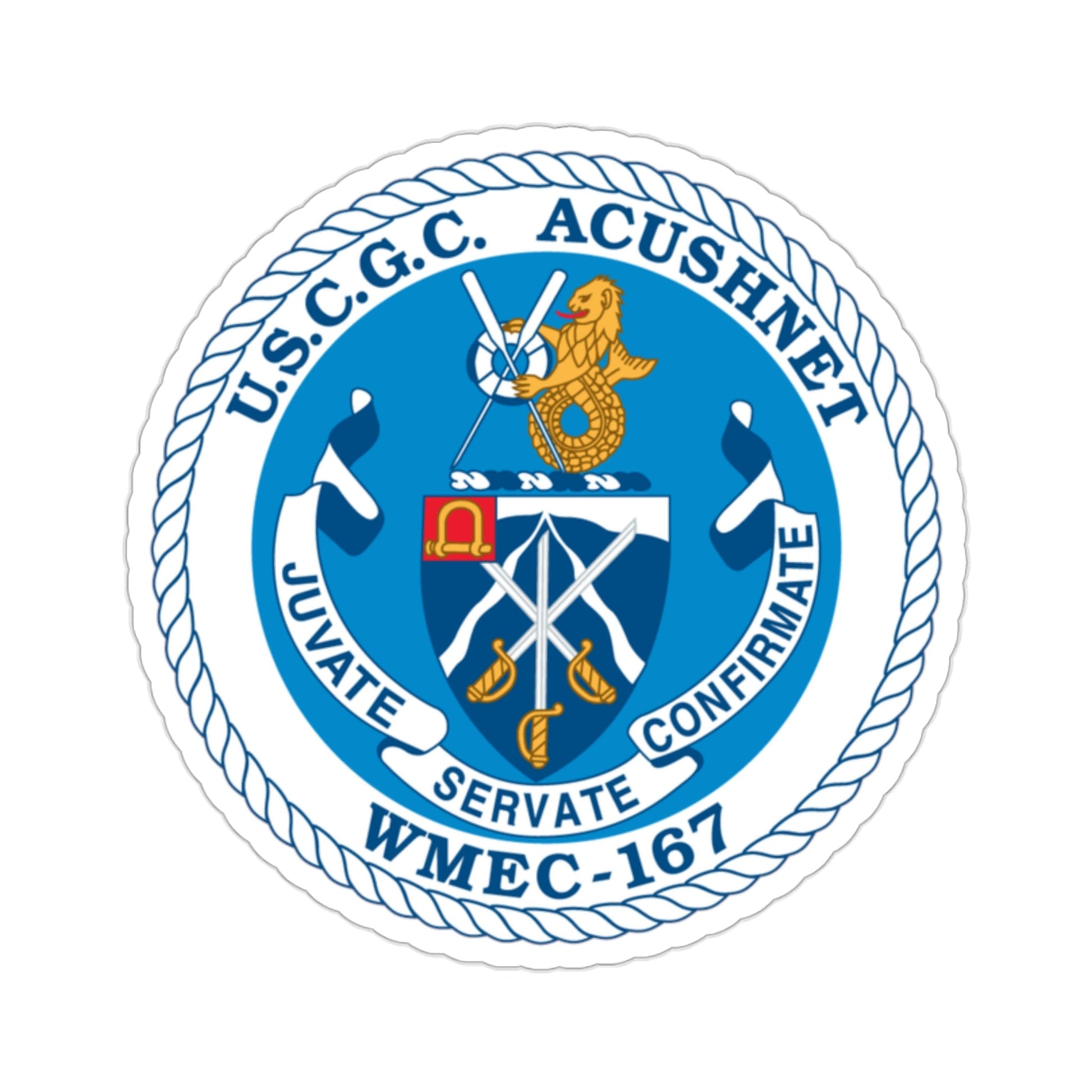USCGC Acushnet WMEC 167 (U.S. Coast Guard) STICKER Vinyl Die-Cut Decal-2 Inch-The Sticker Space