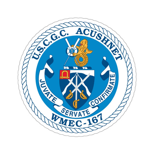 USCGC Acushnet WMEC 167 (U.S. Coast Guard) STICKER Vinyl Die-Cut Decal-6 Inch-The Sticker Space