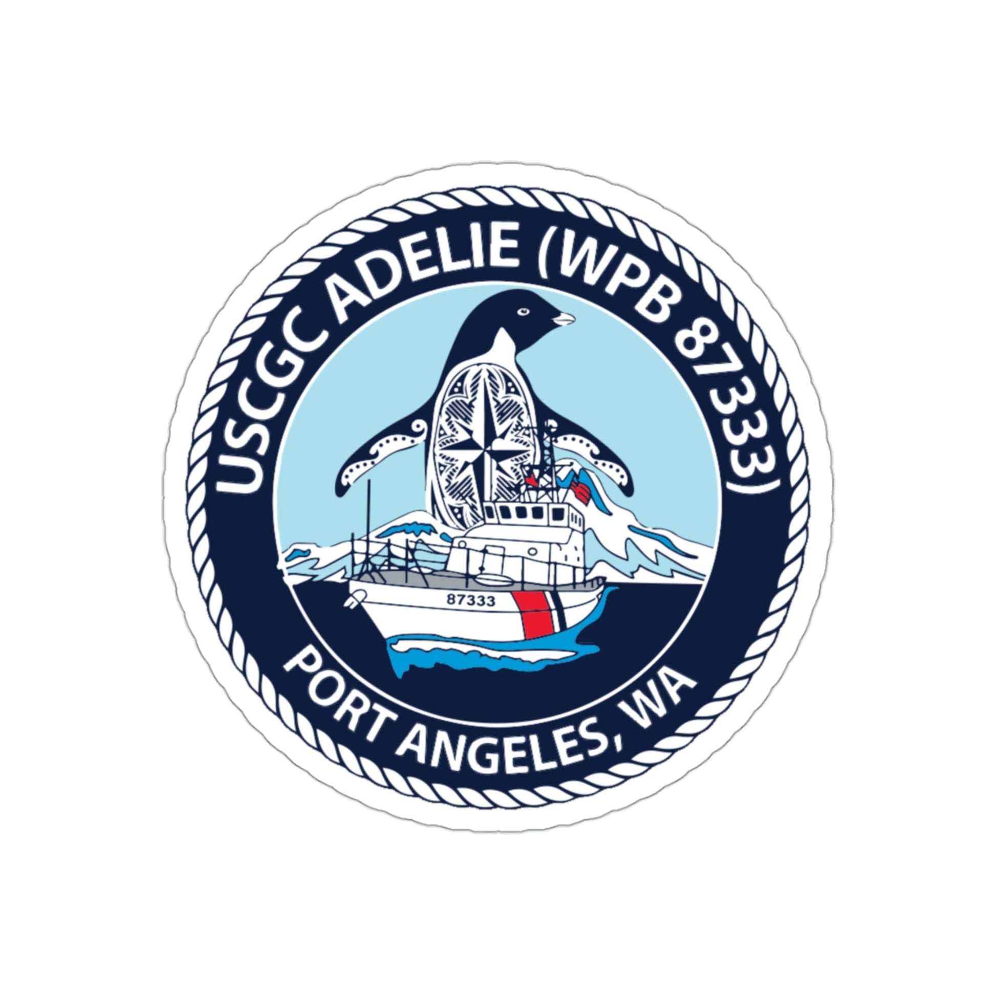 USCGC Adelie (U.S. Coast Guard) STICKER Vinyl Die-Cut Decal-3 Inch-The Sticker Space