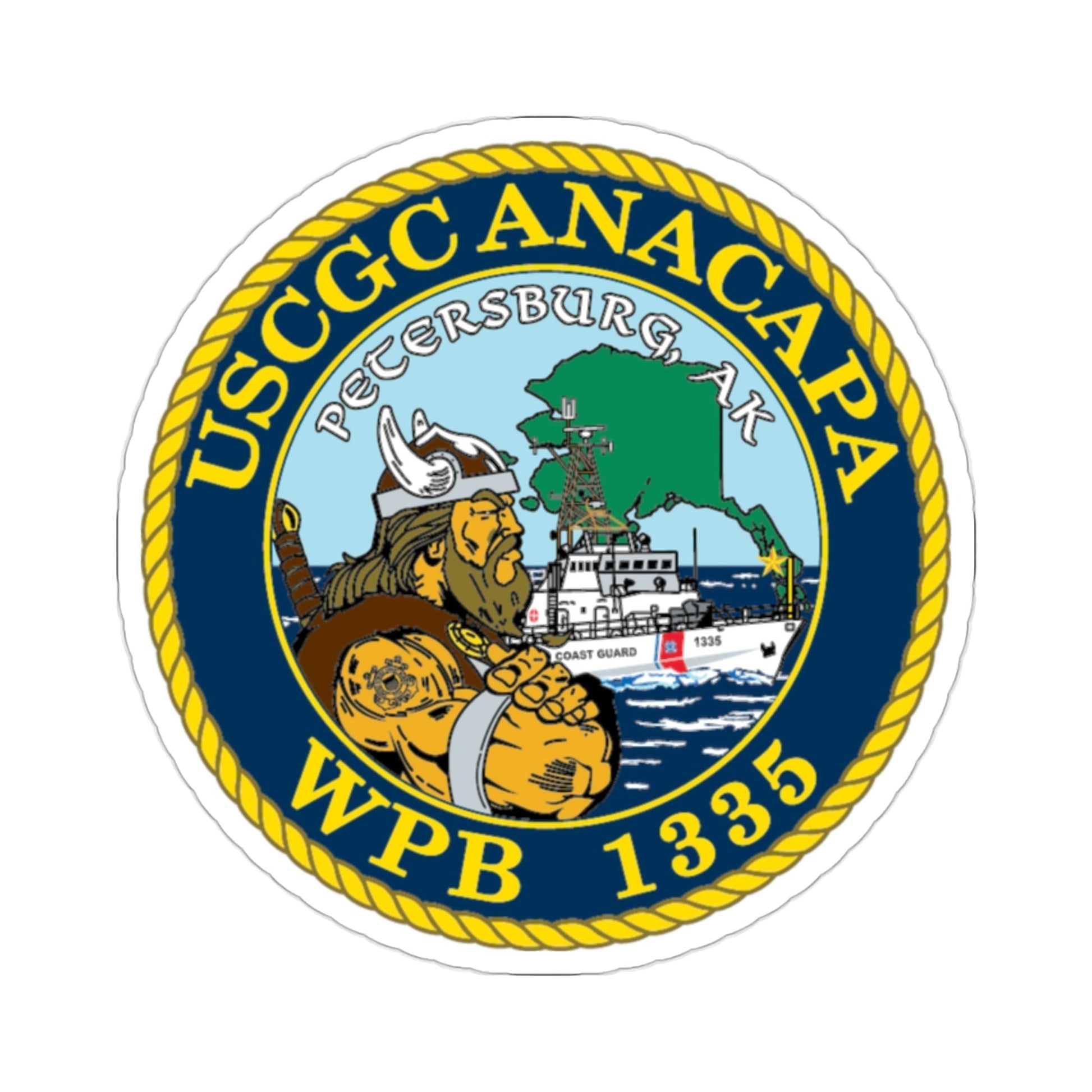 USCGC Anacapa WPB 1335 Petersburg AK (U.S. Coast Guard) STICKER Vinyl Die-Cut Decal-2 Inch-The Sticker Space