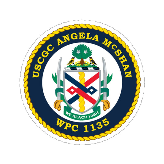 USCGC ANGELA McSHAN WPC 1135 (U.S. Coast Guard) STICKER Vinyl Die-Cut Decal-6 Inch-The Sticker Space