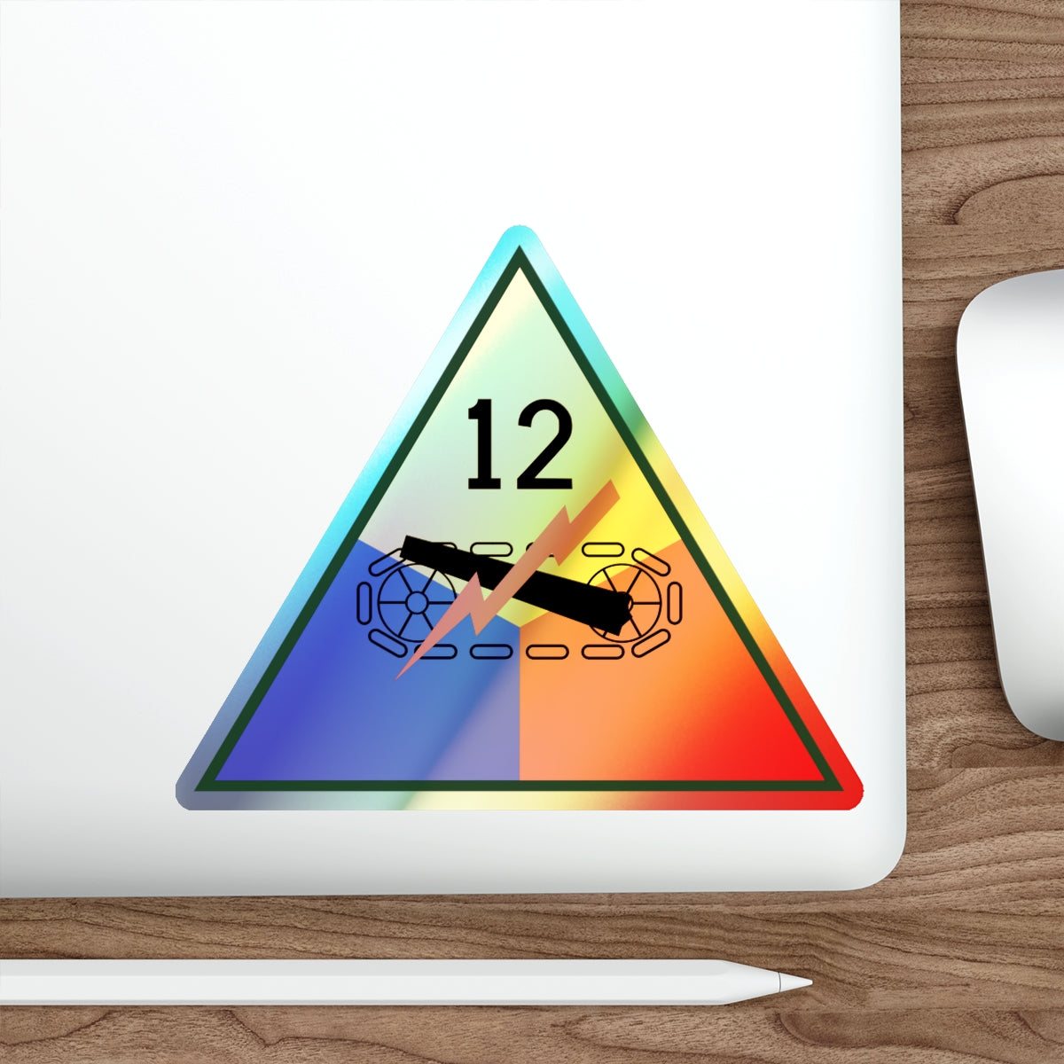 12th Armored Division (U.S. Army) Holographic STICKER Die-Cut Vinyl Decal-The Sticker Space