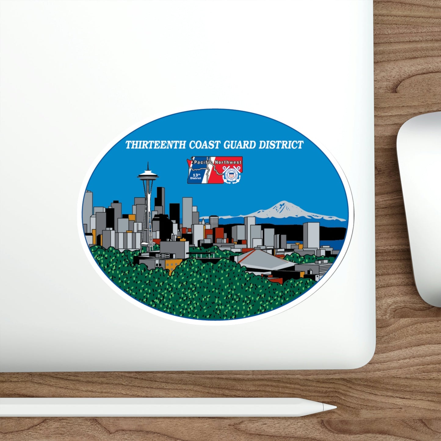 13th CG District Pacific Northwest (U.S. Coast Guard) STICKER Vinyl Die-Cut Decal-The Sticker Space