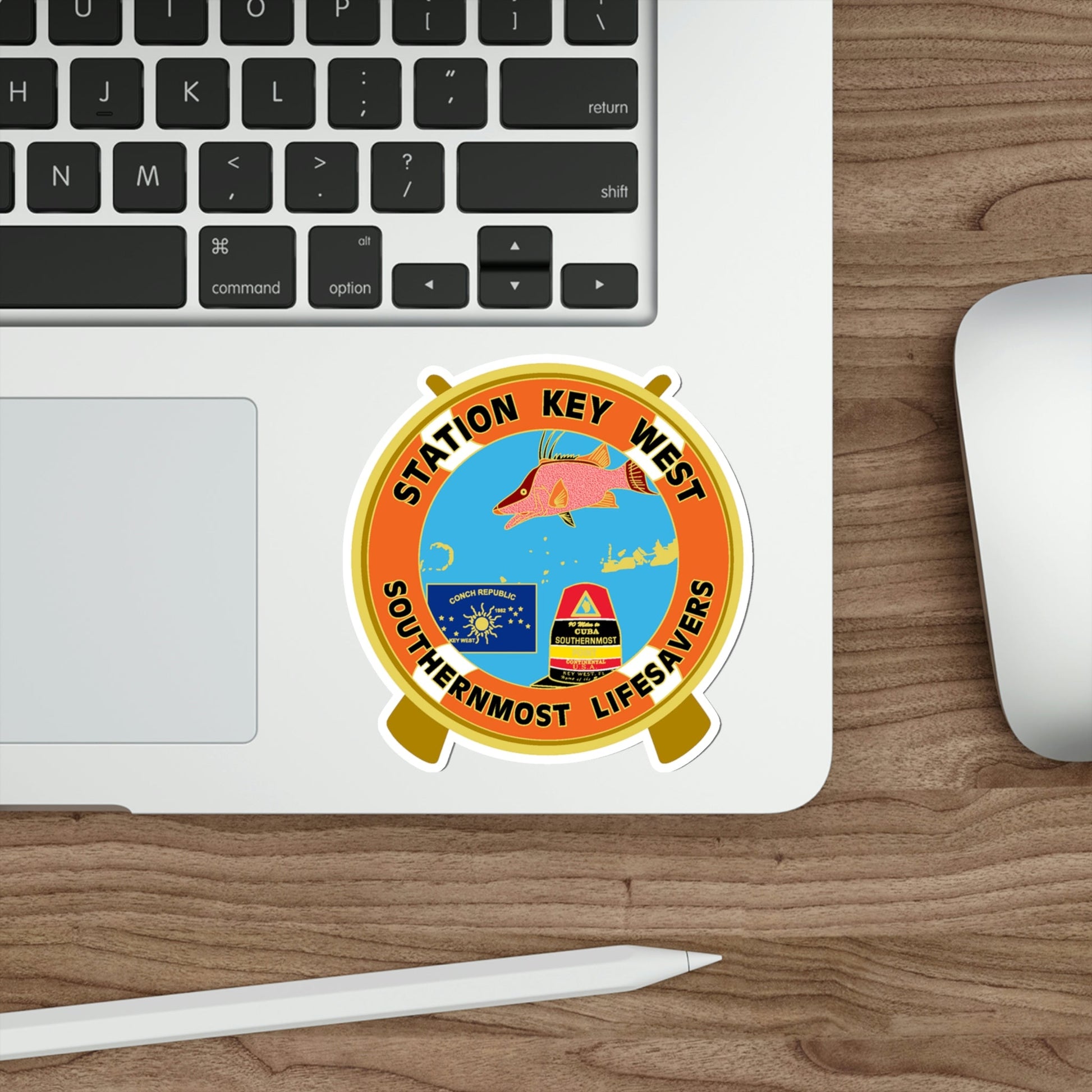 CG Station Key West (U.S. Coast Guard) STICKER Vinyl Die-Cut Decal-The Sticker Space