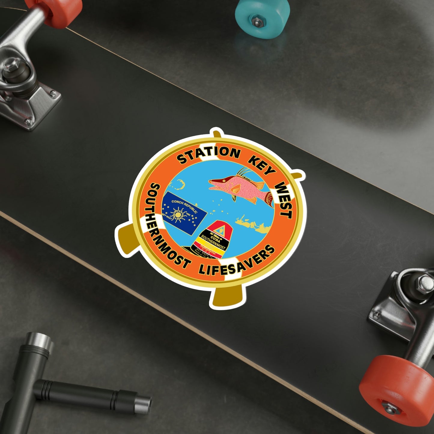 CG Station Key West (U.S. Coast Guard) STICKER Vinyl Die-Cut Decal-The Sticker Space